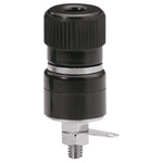 Sato Parts Black Female Banana Socket, 4 mm Connector, Solder Termination, 10A, 125V