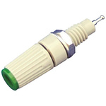 Sato Parts Green Female Banana Socket, 4 mm Connector, Solder Termination, 10A, 125V