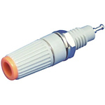 Sato Parts Orange Female Banana Socket, 4 mm Connector, Solder Termination, 10A, 125V