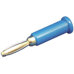 Sato Parts Blue Male Banana Plug, 4 mm Connector, Solder Termination, 3A, 30V