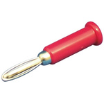 Sato Parts Red Male Banana Plug, 4 mm Connector, Solder Termination, 3A, 30V
