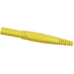 Staubli Yellow Female Banana Socket, 4 mm Connector, Screw Termination, 32A, 1000V, Nickel Plating