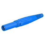 Staubli Blue Male Banana Plug, 4 mm Connector, Screw Termination, 32A, 1000V, Nickel Plating