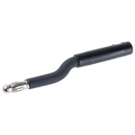 Staubli Black Male Banana Plug, 4 mm Connector, 25A, 30 V, 60V dc, Nickel Plating