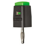 Schutzinger Green Male Banana Plug, 4 mm Connector, 16A, 30 V ac, 60V dc, Nickel Plating