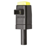 Schutzinger Yellow Male Test Terminal, 4 mm Connector, 16A, 300V, Nickel Plating