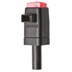 Schutzinger Red Male Test Terminal, 4 mm Connector, 16A, 300V, Nickel Plating