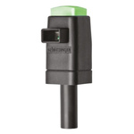 Schutzinger Green Male Test Terminal, 4 mm Connector, 16A, 300V, Nickel Plating