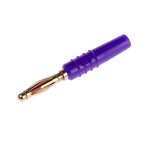 Staubli Violet Male Banana Plug, 2mm Connector, Solder Termination, 10A, 30 V, 60V dc, Gold Plating