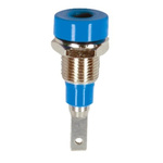 Staubli Blue Female Banana Socket, 2mm Connector, Tab Termination, 10A, 30 V, 60V dc