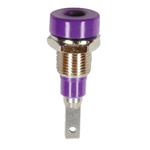 Staubli Violet Female Banana Socket, 2mm Connector, Tab Termination, 10A, 30 V, 60V dc