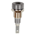 Staubli Grey Female Banana Socket, 2mm Connector, Tab Termination, 10A, 30 V, 60V dc