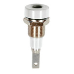 Staubli White Female Banana Socket, 2mm Connector, Tab Termination, 10A, 30 V, 60V dc, Silver Plating