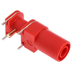 Staubli Red Female Banana Socket, 4 mm Connector, Solder Termination, 24A, 1000V, Gold Plating