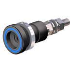 Staubli Blue Female Test Socket, 6 mm Connector, Screw Termination, 100A, 600V, Silver Plating