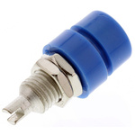 Hirschmann Test & Measurement Blue Female Banana Socket, 4 mm Connector, Solder Termination, 32A, 30 V ac, 60V dc, Tin