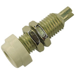 Hirschmann Test & Measurement White Female Banana Socket, 4 mm Connector, Solder Termination, 16A, 30 V ac, 60V dc, Tin