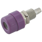 Hirschmann Test & Measurement Violet Female Banana Socket, 4 mm Connector, Solder Termination, 32A, 30 V ac, 60V dc,