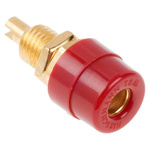 Hirschmann Test & Measurement Red Female Banana Socket, 4 mm Connector, Solder Termination, 32A, 30 V ac, 60V dc, Gold