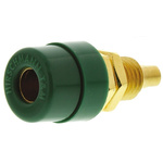 Hirschmann Test & Measurement Green Female Banana Socket, 4 mm Connector, Solder Termination, 32A, 30 V ac, 60V dc,