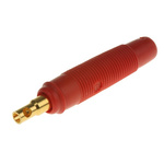 Hirschmann Test & Measurement Red Female Banana Socket, 4 mm Connector, Solder Termination, 16A, 30 V ac, 60V dc, Gold
