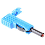 Hirschmann Test & Measurement Blue Male Banana Plug, 4 mm Connector, Screw Termination, 30A, 30 V ac, 60V dc, Nickel