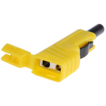 Hirschmann Test & Measurement Yellow Male Banana Plug, 4 mm Connector, Screw Termination, 30A, 30 V ac, 60V dc, Nickel