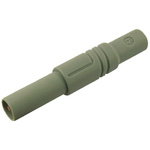 Hirschmann Test & Measurement Grey Male Banana Plug, 4 mm Connector, Screw Termination, 24A, 1000V ac/dc, Nickel Plating