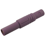Hirschmann Test & Measurement Violet Male Banana Plug, 4 mm Connector, Screw Termination, 24A, 1000V ac/dc, Nickel