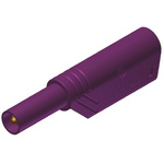 Hirschmann Test & Measurement Violet Male Banana Plug, 4 mm Connector, Screw Termination, 24A, 1000V ac/dc, Nickel