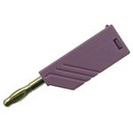 Hirschmann Test & Measurement Violet Male Banana Plug, 4 mm Connector, Screw Termination, 24A, 30 V ac, 60V dc, Nickel