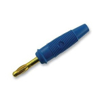Hirschmann Test & Measurement Blue Male Banana Plug, 4 mm Connector, Solder Termination, 32A, 30 V ac, 60V dc, Gold