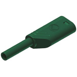 Hirschmann Test & Measurement Green Male Banana Plug, 2mm Connector, Solder Termination, 10A, 1000V ac/dc, Gold Plating