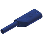 Hirschmann Test & Measurement Blue Male Banana Plug, 2mm Connector, Solder Termination, 10A, 1000V ac/dc, Gold Plating