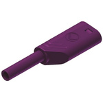 Hirschmann Test & Measurement Violet Male Banana Plug, 2mm Connector, Solder Termination, 10A, 1000V ac/dc, Gold Plating