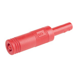 Staubli Red Female, Male Banana Coupler, 4 mm Connector, Press Fit Termination, 25A, 30 V, 60V dc, Nickel Plating