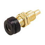 Hirschmann Test & Measurement Black Female Banana Socket, 4 mm Connector, M6 Thread, Solder Termination, 16A, 30 V ac,