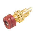 Hirschmann Test & Measurement Red Female Banana Socket, 4 mm Connector, M6 Thread, Solder Termination, 16A, 30 V ac,