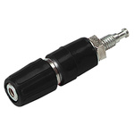 Hirschmann Test & Measurement Black Female Banana Socket, 2mm Connector, Solder Termination, 6A, 30 V ac, 60V dc