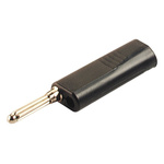 Hirschmann Test & Measurement Black Male Banana Plug, 4 mm Connector, Solder Termination, 16A, 30 V ac, 60V dc, Nickel