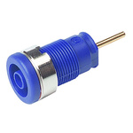 Hirschmann Test & Measurement Blue Female Banana Socket, 4 mm Connector, Solder Termination, 24A, 1000V ac/dc, Gold