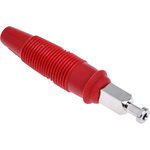 Hirschmann Test & Measurement Red Male Banana Plug, 4 mm Connector, Solder Termination, 32A, 30 V ac, 60V dc, Nickel