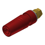 Hirschmann Test & Measurement Red Female Banana Socket, 4 mm Connector, M4 Thread Termination, 32A, 1000V ac/dc, Gold