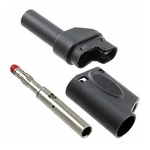Mueller Electric Black Male Banana Plug, 4 mm Connector, Solder Termination, 20A, 1000V, Nickel Plating