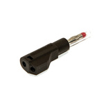 Mueller Electric Black Male Banana Plug, 4 mm Connector, Solder Termination, 20A, 1000V