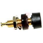 Mueller Electric Black Female Banana Socket, 4 mm Connector, Solder Termination, 15A, 2000V dc, Gold Plating