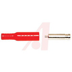 Mueller Electric Red Female Banana Socket, 4 mm Connector, Crimp, Solder Termination, 15A, 5000V dc, Nickel Plating