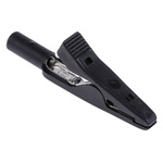 Hirschmann Test & Measurement Crocodile Clip 2 mm Connection, Nickel-Plated Steel Contact, 5A, Black