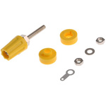 RS PRO 16A, Yellow Binding Post With Brass Contacts and Nickel Plated