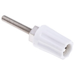 RS PRO 16A, White Binding Post With Brass Contacts and Nickel Plated
